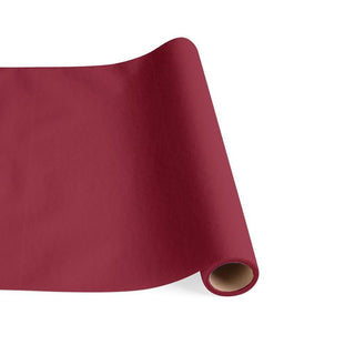 Caspari Paper Linen Cranberry Table Runner-Solid Airlaid 16  X 8 108TR