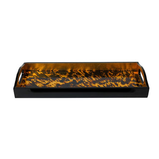 Caspari Tortoiseshell Lacquer Bar Tray-20X8 10990LQBAR