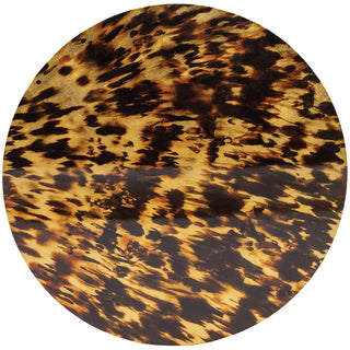 Caspari Tortoiseshell Ttop Placemat Lacquer-Round 15 Inch 10990LQPMRND