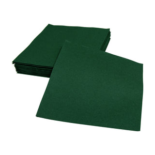 Caspari Paper Linen Hunter Green Napkin Solid Airlaid Cocktail-15 In 109CG