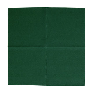 Caspari Paper Linen Hunter Green Napkin Solid Airlaid Cocktail-15 In 109CG
