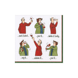 Caspari Wine Tasting  Napkin Box Cocktail - 40 per box 11080B