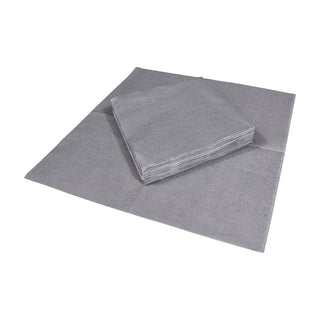 Caspari Paper Linen Silver Napkin Solid Airlaid Cocktail-15 In 111CG