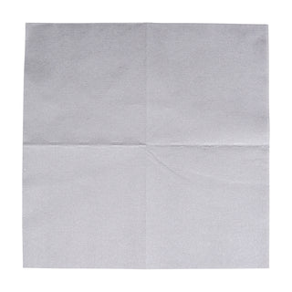 Caspari Paper Linen Silver Napkin Solid Airlaid Cocktail-15 In 111CG