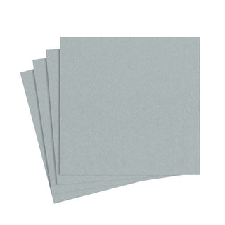 Caspari Paper Linen Silver Napkin Solid Airlaid Cocktail-15 In 111CG