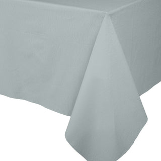 Caspari Paper Linen Silver Solid Airlaid Tablecover 5.2'X8.2 111TCL