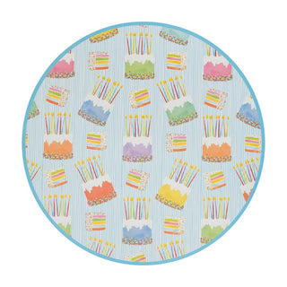 Caspari Birthday Cake Paper Placemats Round 12-In 1124PPRND