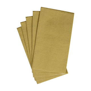 Caspari Paper Linen Gold Guest Towels Solid Airlaid - 12 In 112GG