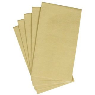 Caspari Paper Linen Gold Guest Towels Solid Airlaid - 12 In 112GG