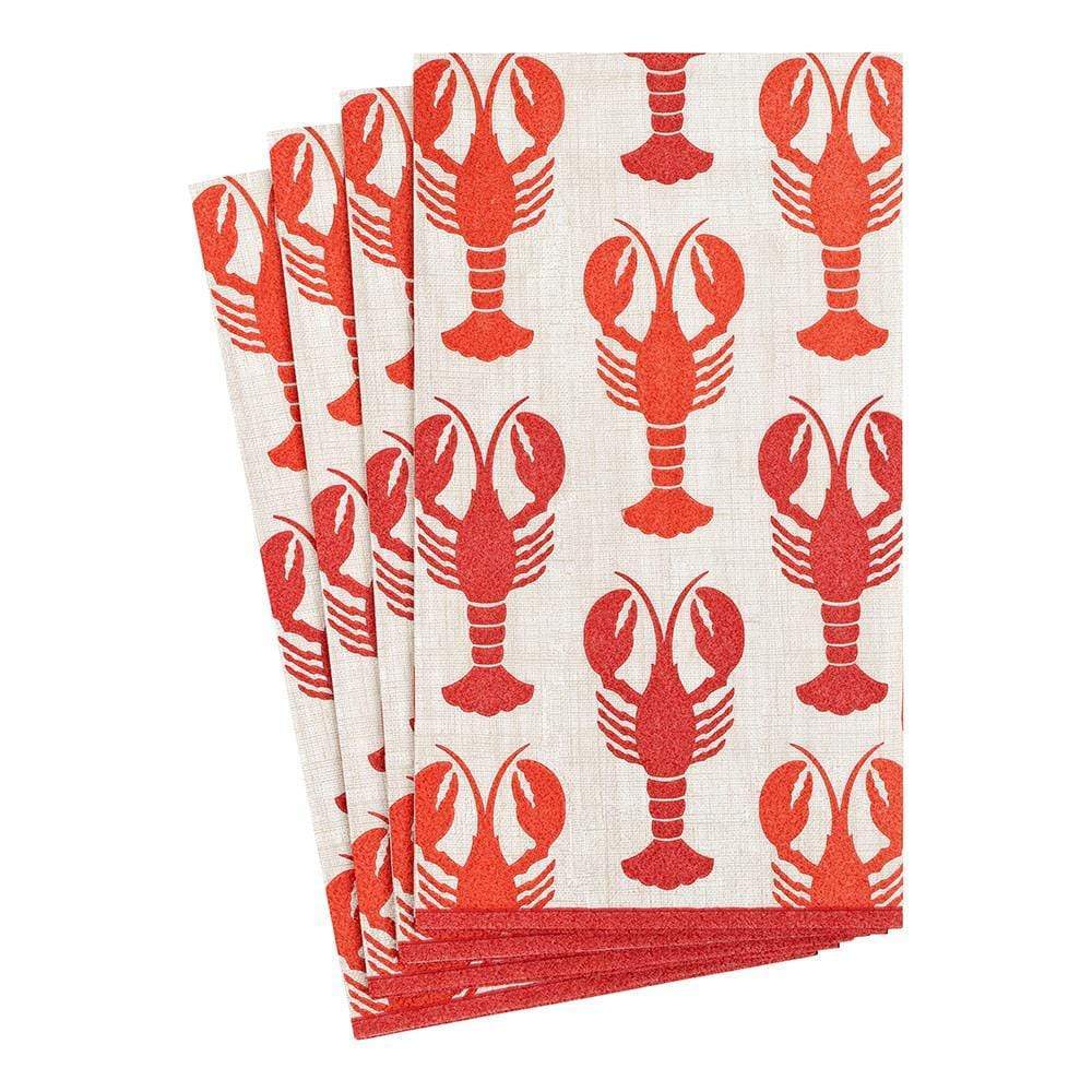 Disposable Folded Bathroom Hand Towel, Lobsters Guest Towels
