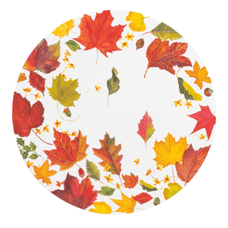 Caspari Swirling Leaves White Paper Placemats - includes 12 Paper Placemats 1131PPRND