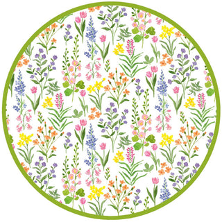 Caspari Wildflower Field Paper Placemats Round - 12 per package 1132PPRND