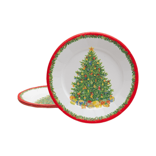 Caspari Christmas Tree Paper Dinner Plates - includes 8 Paper Dinner Plates 11391DP