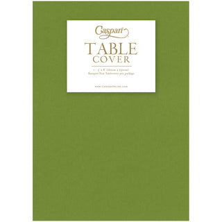 Leaf Green-Paper Linen Solid Airlaid Tablecover 5.2'X8.2