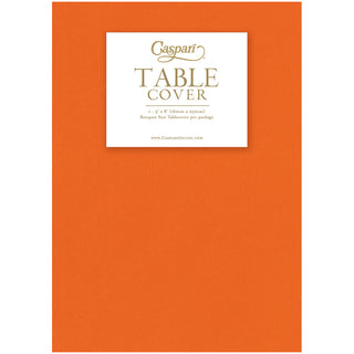 Caspari Tangerine-Paper Linen Solid Airlaid Tablecover 5.2'X8.2 114TCL
