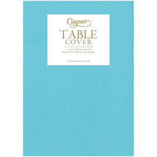 Caspari Robin's Egg-Paper Linen Solid Airlaid Tablecover 5.2'X8.2 115TCL