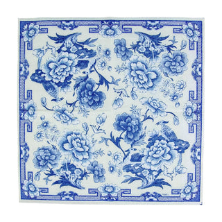 Caspari Blue And White Napkin Cocktail 12450C