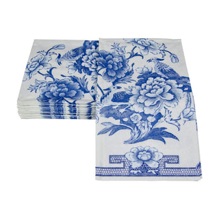 Caspari Blue And White Guest Towel 12450G