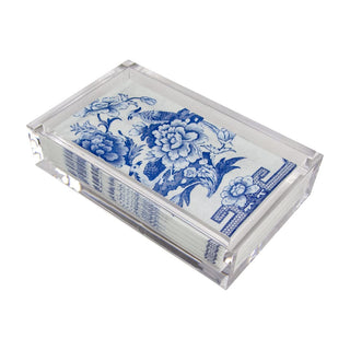 Caspari Blue And White Guest Towel 12450G