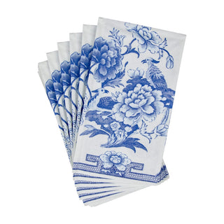 Caspari Blue And White Guest Towel 12450G