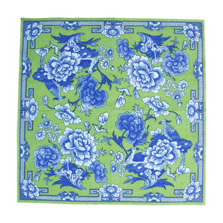 Caspari Green And Blue Plate Napkin Luncheon 12451L