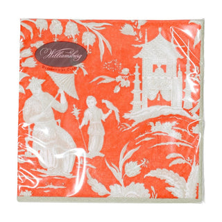 Caspari Silk Road Toile Mandarin Napkin Cocktail 12474C
