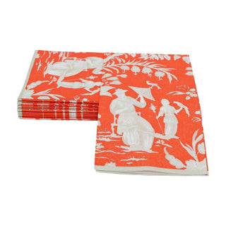 Caspari Silk Road Toile Mandarin Guest Towel 12474G