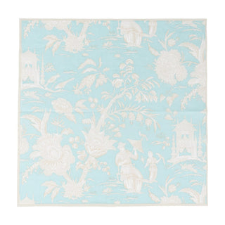 Caspari Silk Road Toile Robin's Egg Luncheon Napkins - 20 Per Package 12475L