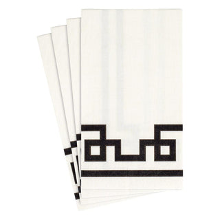 Caspari Rive Gauche-Black And White Guest Towel 12540G