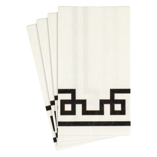 Caspari Rive Gauche-Black And White Guest Towel 12540G