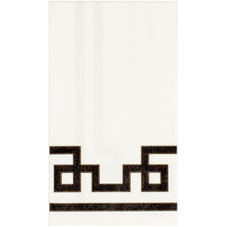 Caspari Rive Gauche-Black And White Guest Towel 12540G