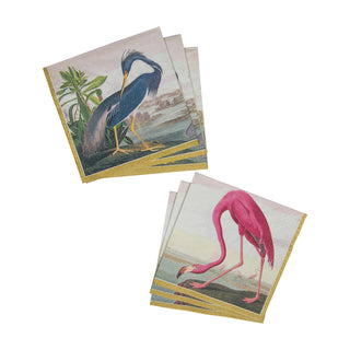 Caspari Audubon Birds Napkin Cocktail 13120C