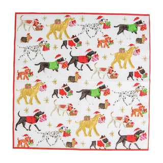 Caspari Christmas Delivery-White Napkin Cocktail 13310C