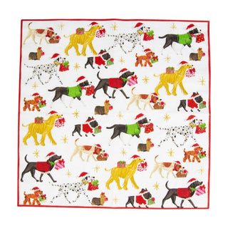 Caspari Christmas Delivery-White Napkin Luncheon 13310L