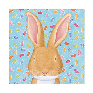 Caspari Wabbit Blue Recycled Luncheon Napkins - 20 napkins per package 13651EL