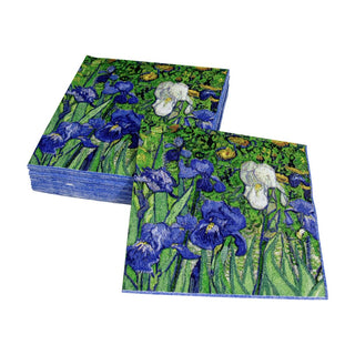 Caspari Van Gogh Irises Napkin Cocktail 13670C