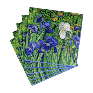 Caspari Van Gogh Irises Napkin Cocktail 13670C