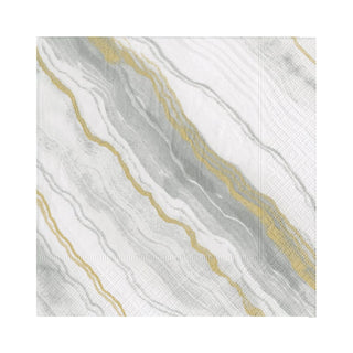 Caspari Marble Grey Napkin Luncheon 13742L