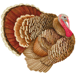 Caspari Turkey Paper Placemats Die-Cut 12-In 1401PPDC