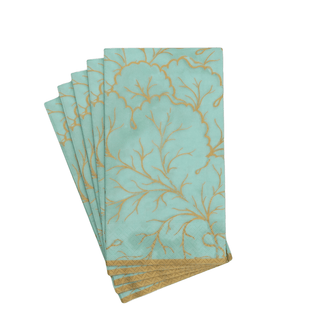 Caspari Gilded Majolica Saltwater Guest Towels - includes 15 Guest Towels 14215G