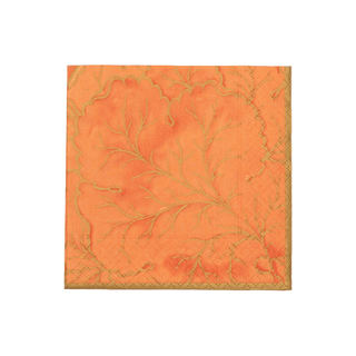 Caspari Gilded Majolica Coral Cocktail Napkins - includes 20 Cocktail Napkins 14216C