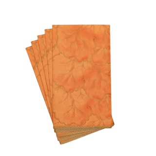 Caspari Gilded Majolica Coral Guest Towels - includes 15 Guest Towels 14216G