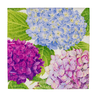 Caspari Hydrangea Garden Blue Napkin Cocktail 14410C