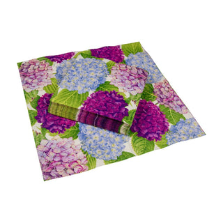Caspari Hydrangea Garden Blue Napkin Cocktail 14410C