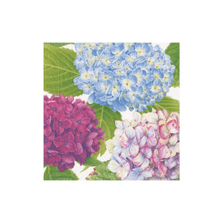 Caspari Hydrangea Garden Blue Napkin Cocktail 14410C
