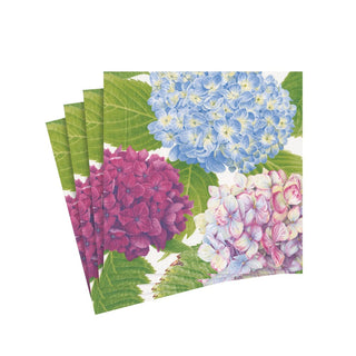 Caspari Hydrangea Garden Blue Napkin Cocktail 14410C