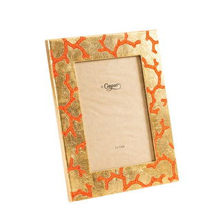 Caspari The Coral Sea Gold 5" x 7" Lacquer Picture Frame - includes 1 frame 14563LQFRM5X7