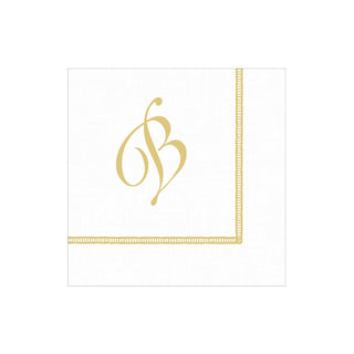 Caspari Hemstitch Script Single Initial B Napkin Cocktail W/Initial 14600C.B