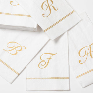 Caspari Hemstitch Script Single Initial B Guest Towel W/Initial 15-In 14600G.B