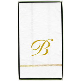 Caspari Hemstitch Script Single Initial B Guest Towel W/Initial 15-In 14600G.B
